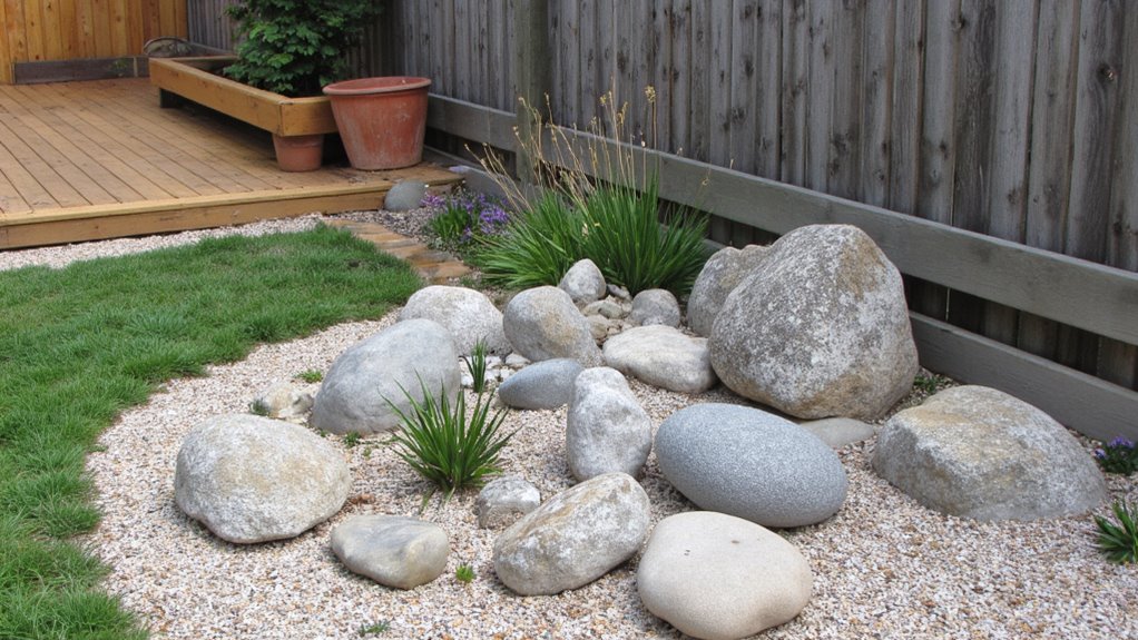 low maintenance rock garden