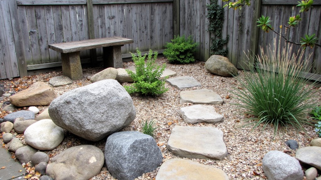 low maintenance rock garden