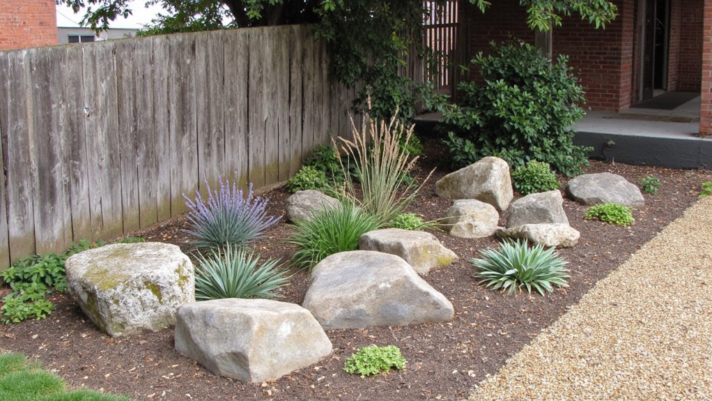 low maintenance rock garden