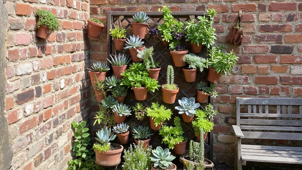 low maintenance succulent wall garden