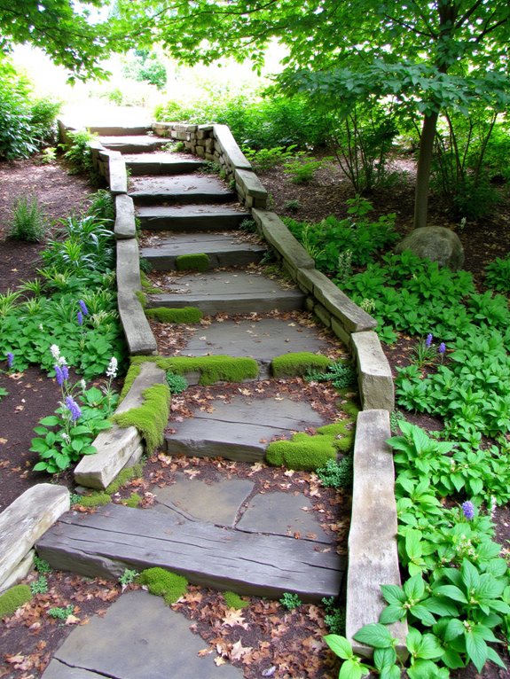 lush moss enhances pathways