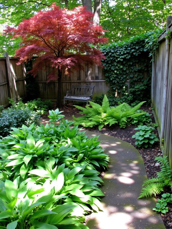 lush shade garden textures