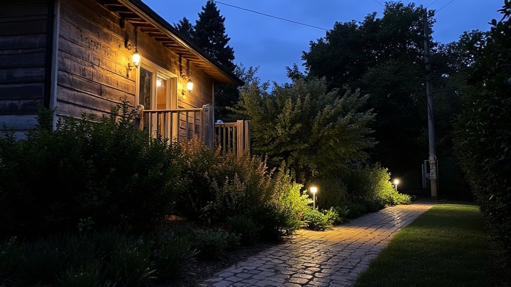 magical evening garden ambiance