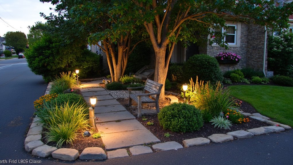 magical evening outdoor ambiance