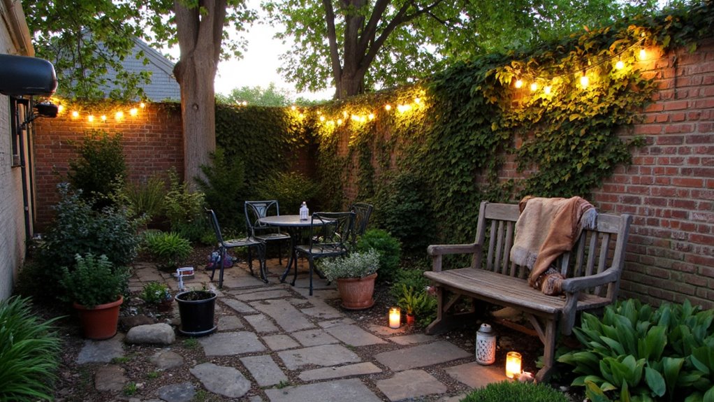 magical garden evening ambiance
