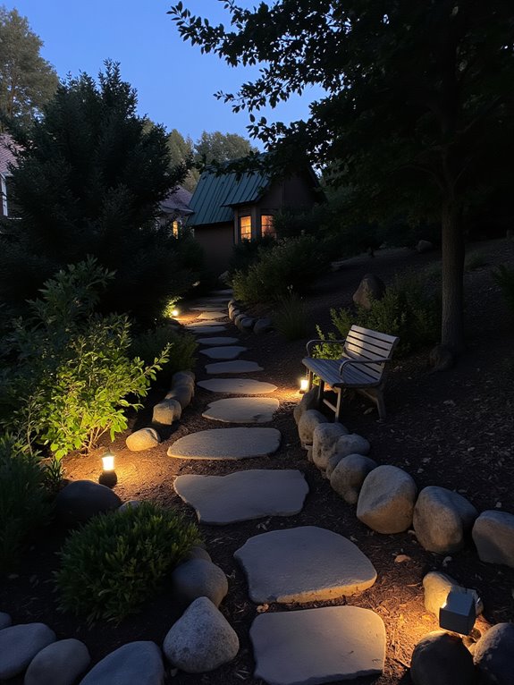 magical garden lighting ambiance