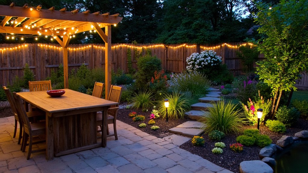 magical nighttime garden ambiance