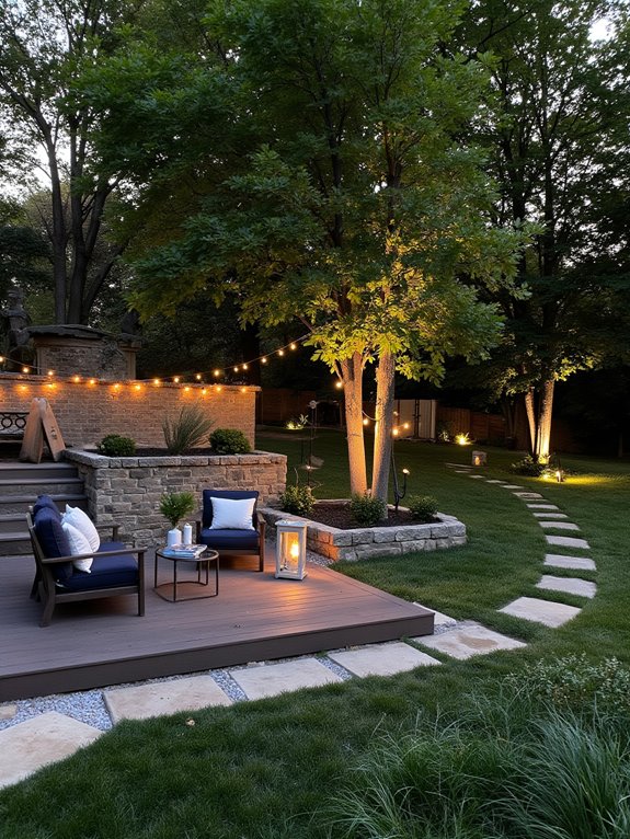 magical outdoor evening ambiance