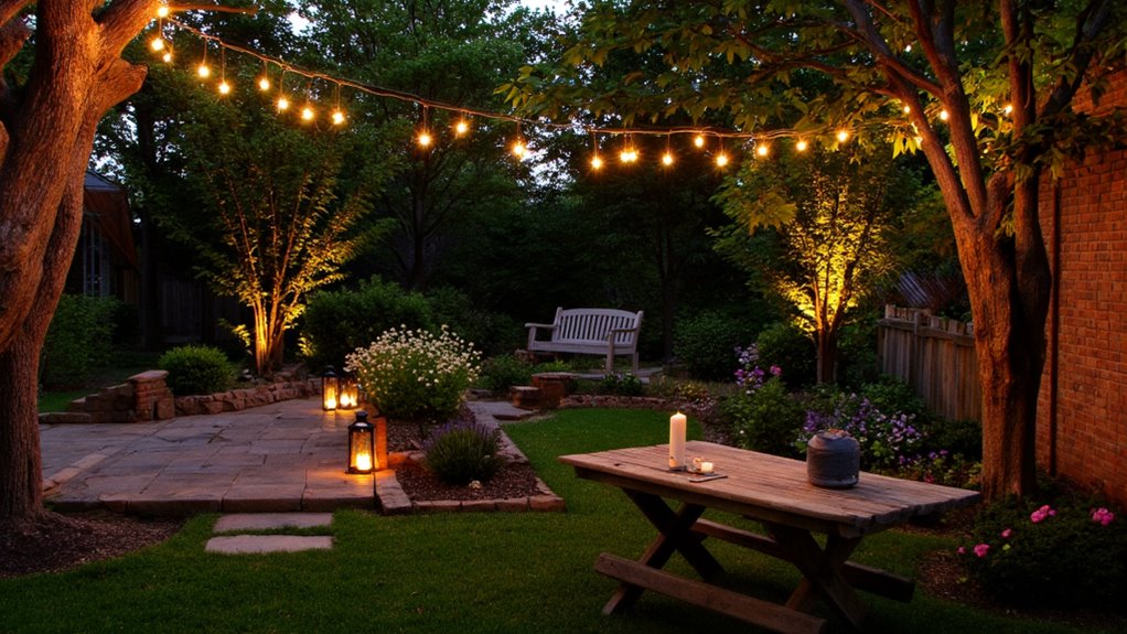 magical outdoor lighting ambiance