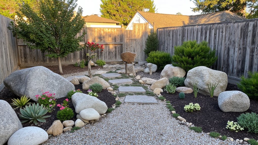 minimal maintenance rock garden