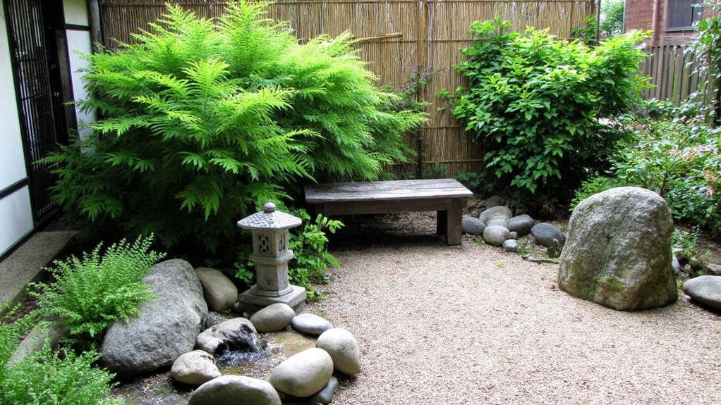 minimalist tranquil outdoor space