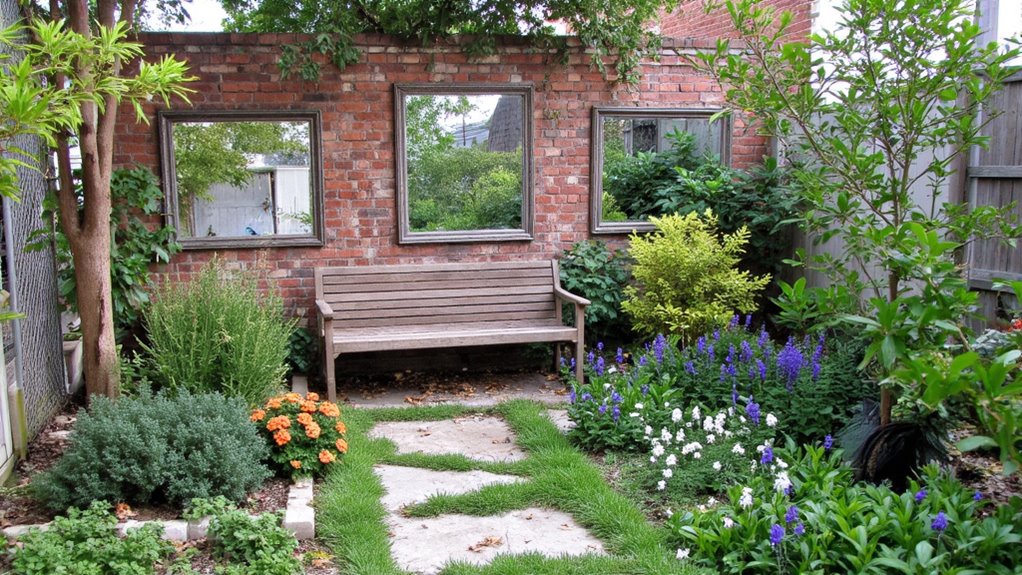 mirrors expand outdoor spaces