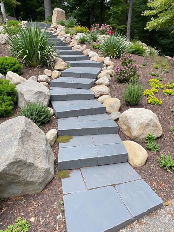 modern pavers for steps