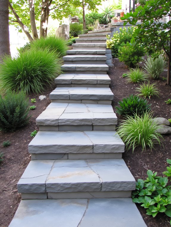 modern stone steps enhance