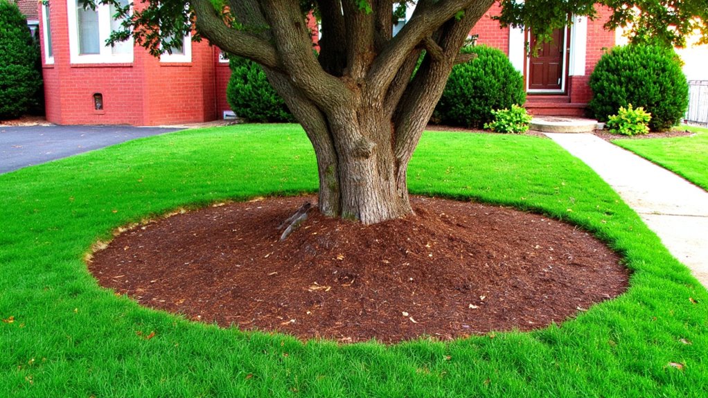 mulch circle enhances tree health