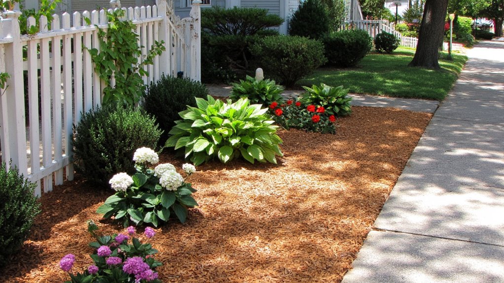 mulch enhances garden aesthetics