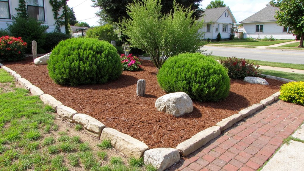 mulch enhances soil aesthetics