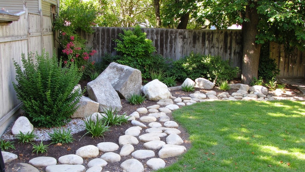 natural accents with boulders
