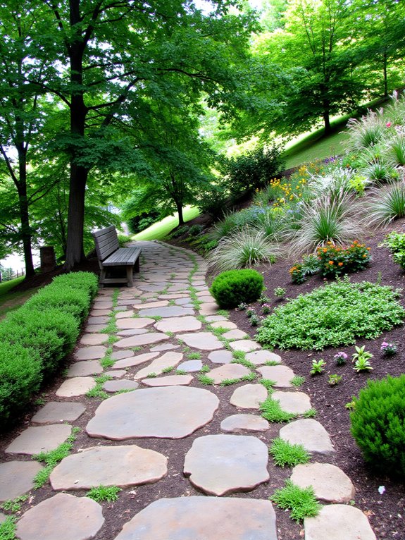 natural stone garden pathways