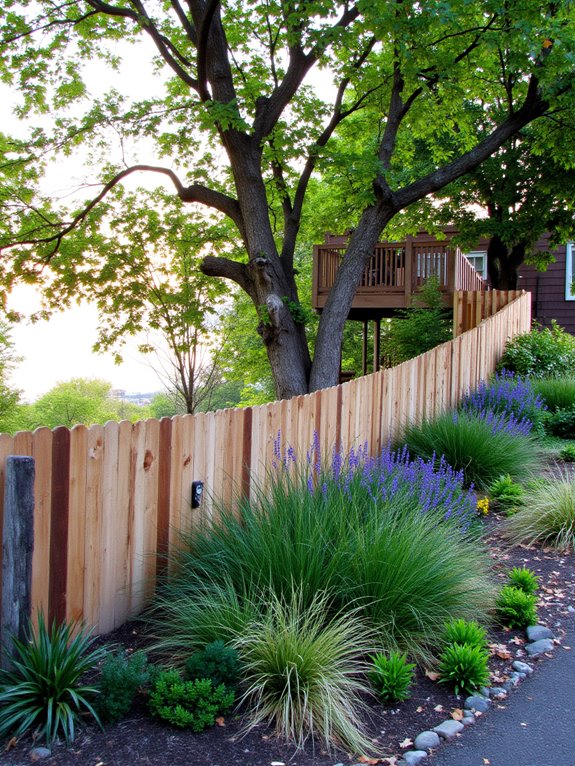 natural wood fencing privacy