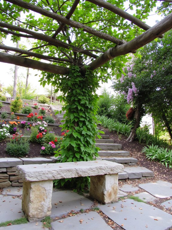 pergola enhances garden elegance