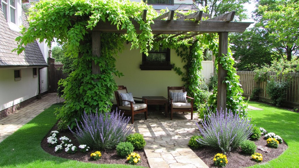 pergola enhances shade and style
