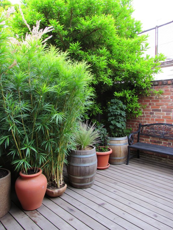 privacy with tall plants