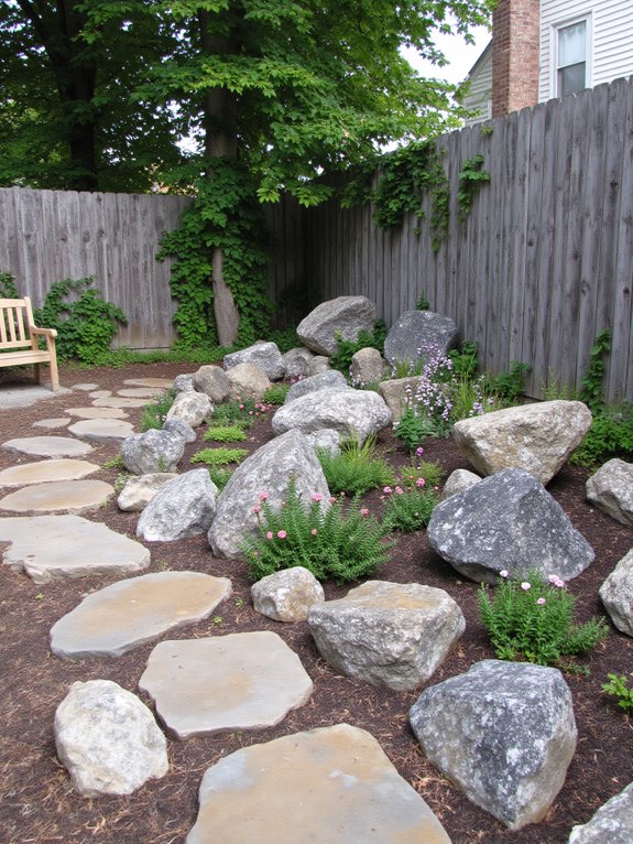 rustic alpine rock garden