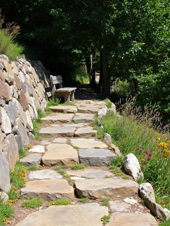 rustic stone steps charm