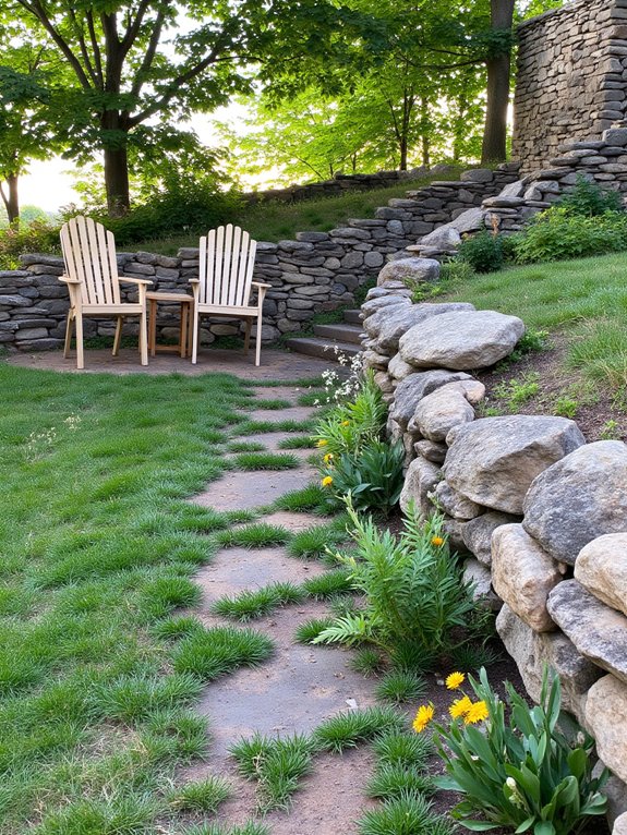 rustic stone wall charm