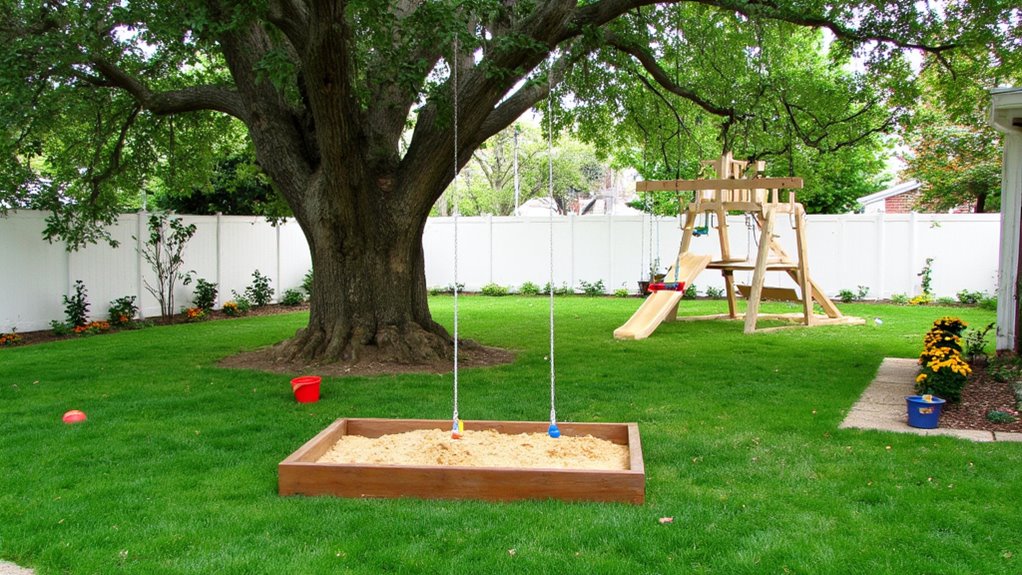 safe cushioned fenced play