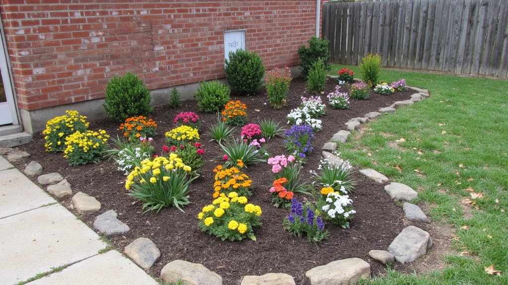 seasonal flower bed diversity