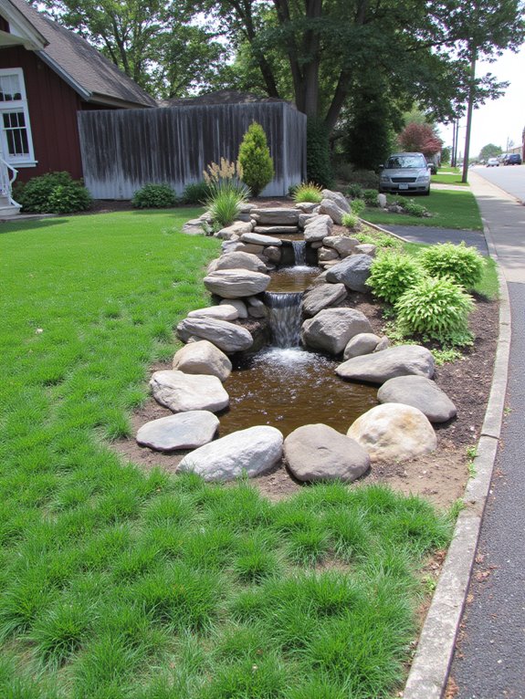 serene hilltop garden features