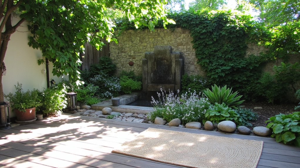 serene outdoor meditation space