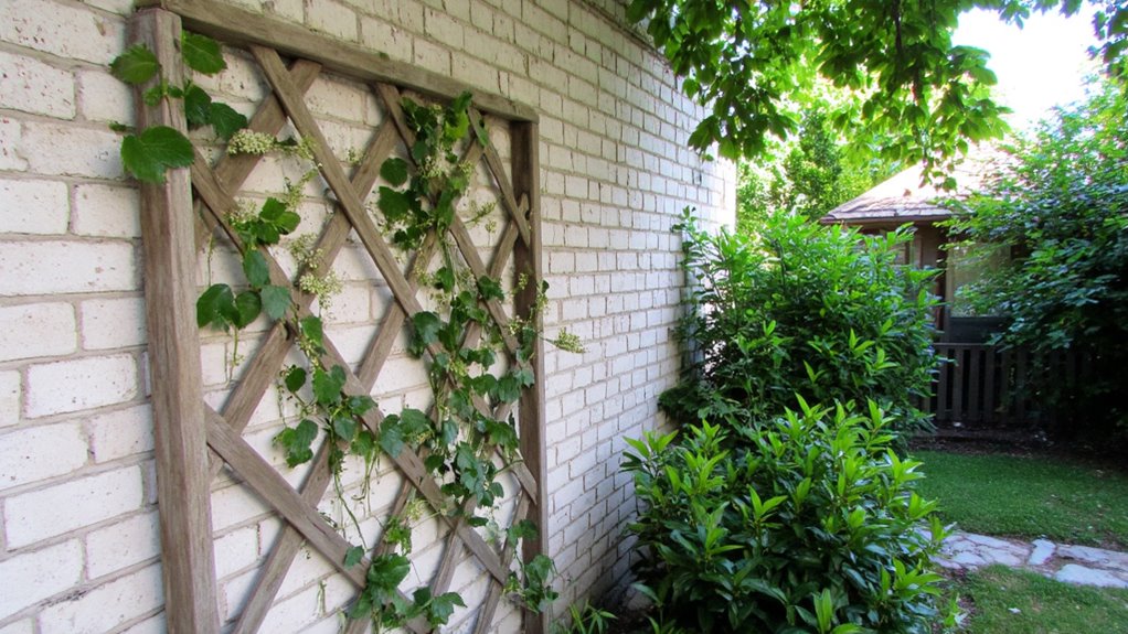 simple wooden trellis support