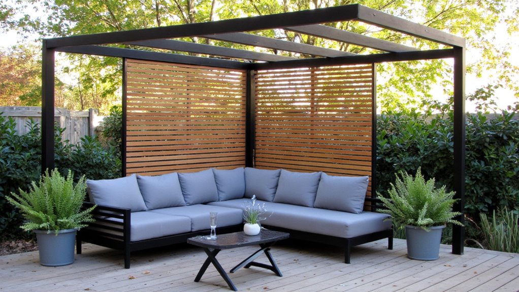 sleek minimalist outdoor retreat