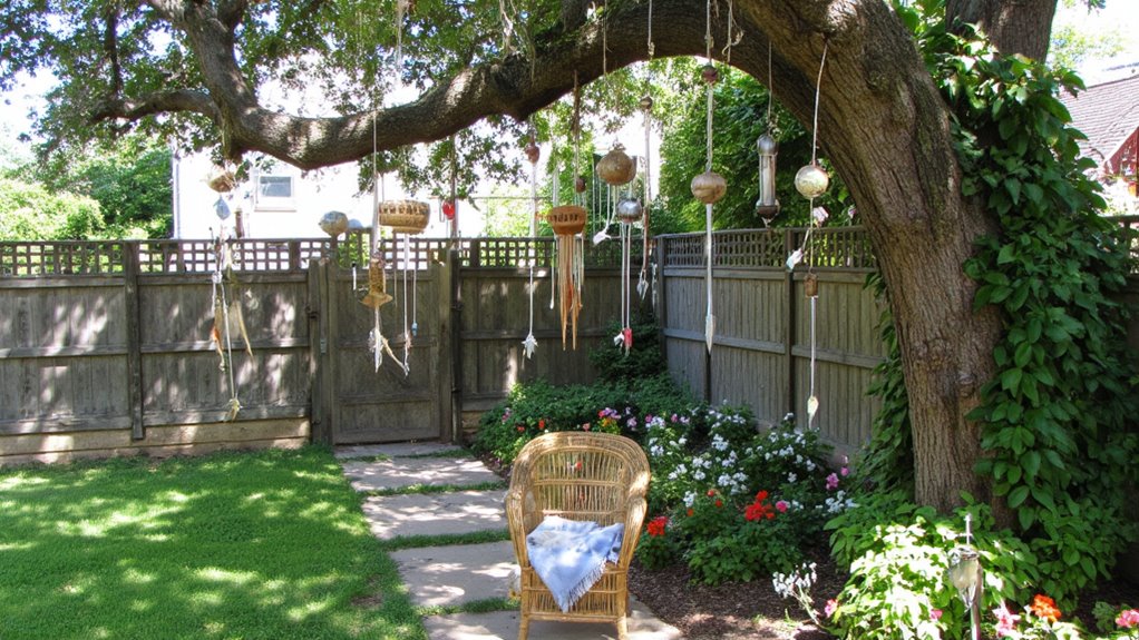 soothing outdoor wind chimes