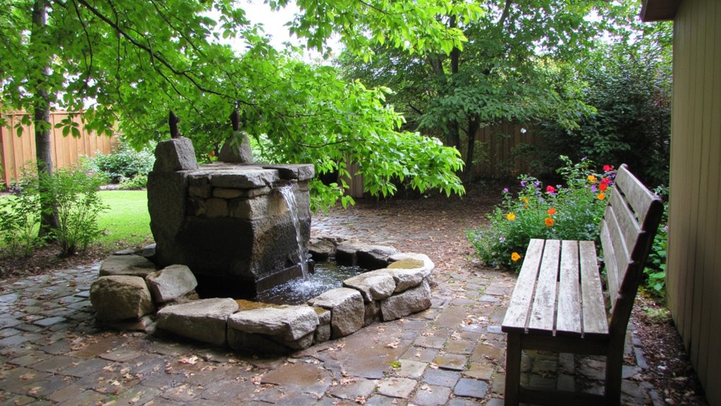 soothing water feature installation