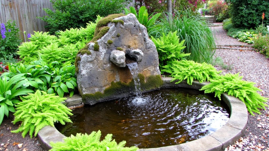 soothing water feature retreat