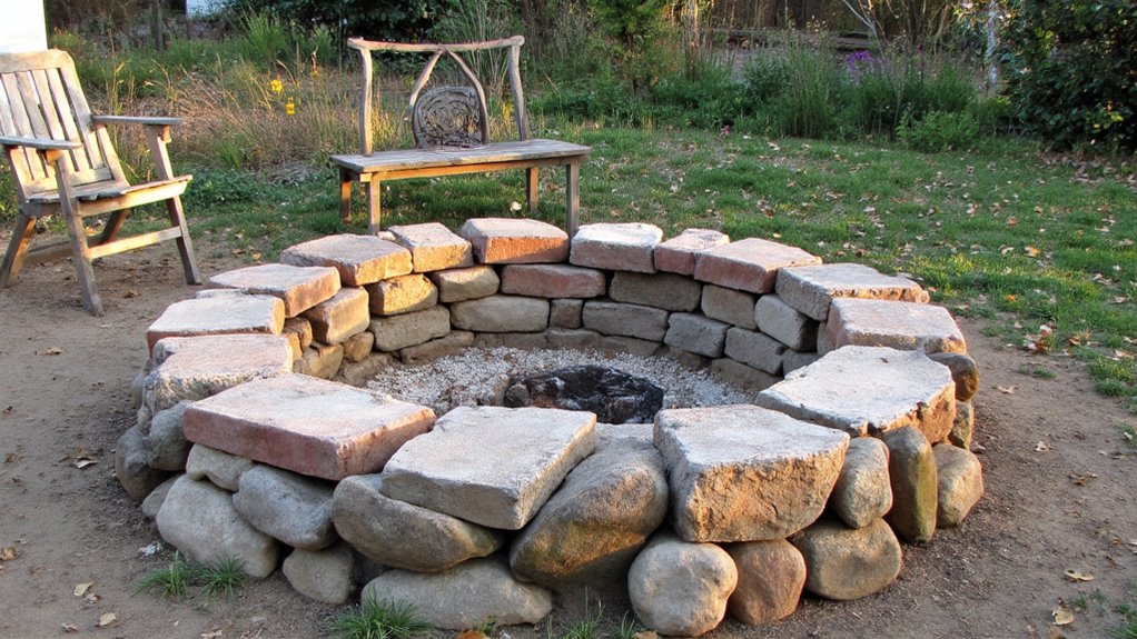 stone or brick border