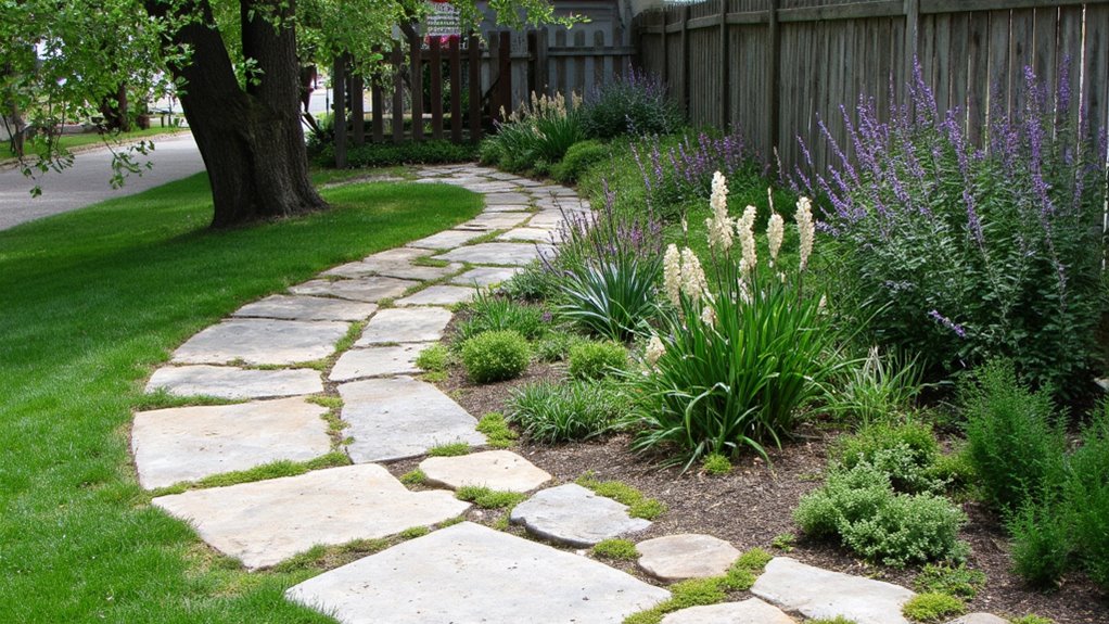 stone pathway garden project