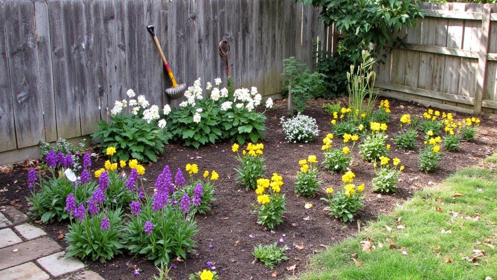 stunning low maintenance flower bed