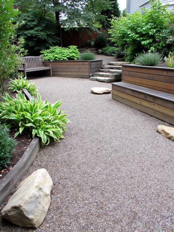 stylish functional gravel terraces