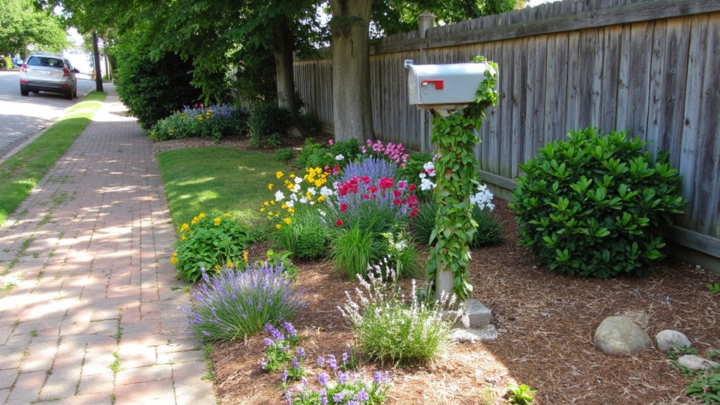 stylish mailbox landscape enhancement