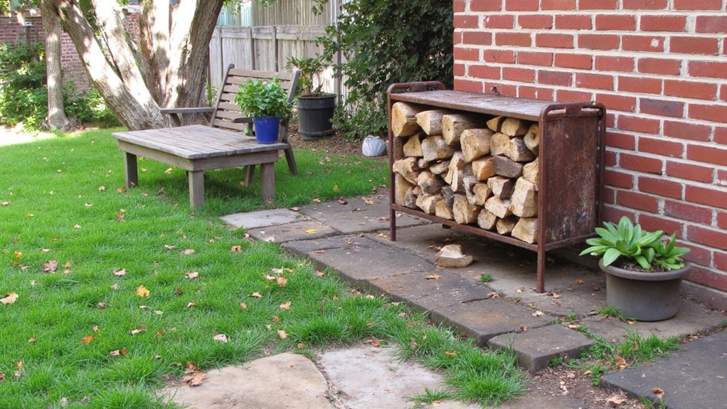 stylish organized firewood storage