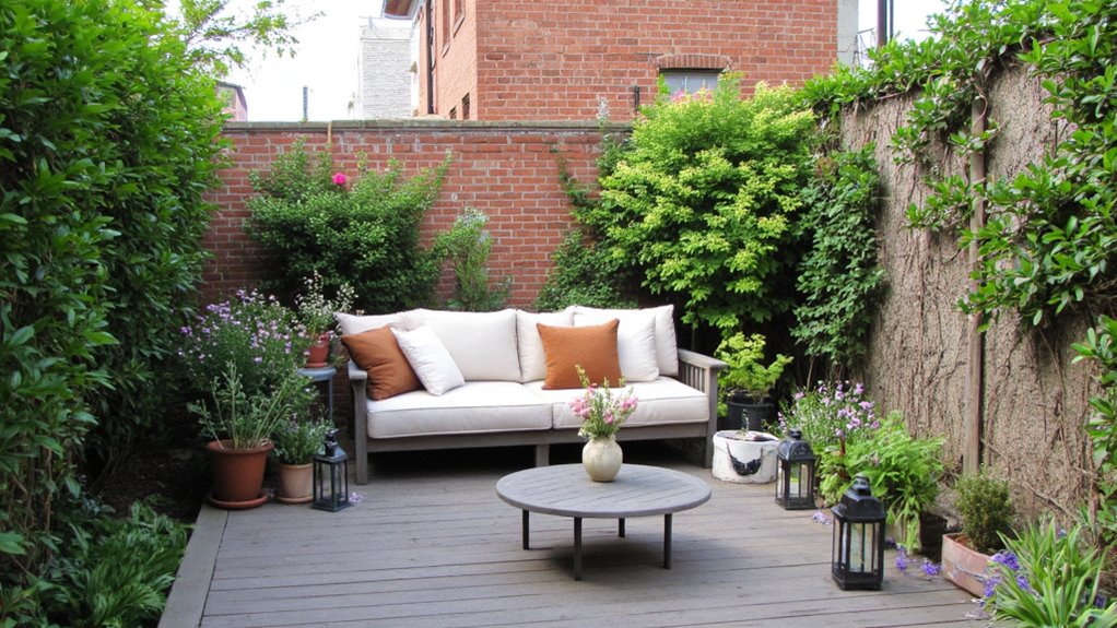 stylish outdoor seating area