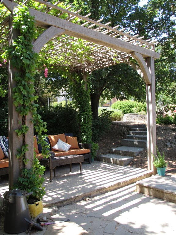 stylish pergola for relaxation