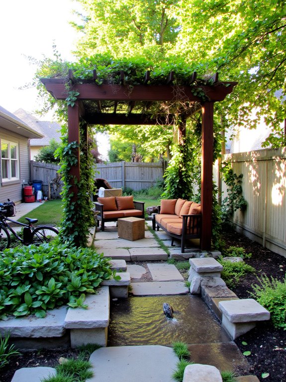 stylish pergola for relaxation