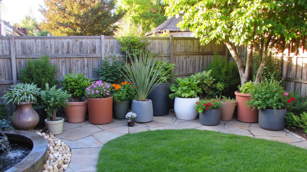 stylish planters enhance gardens