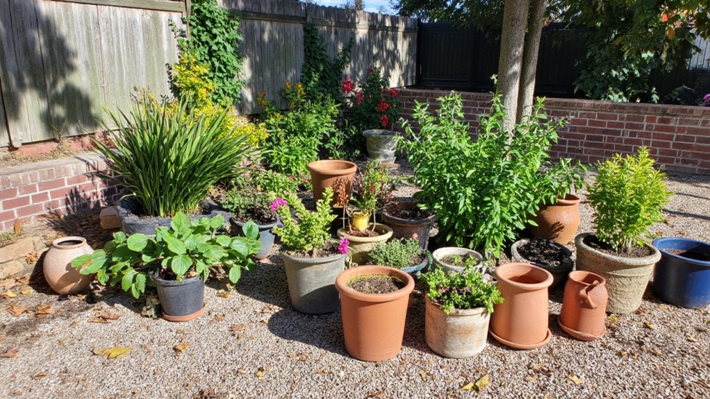 stylish pots enhance landscaping